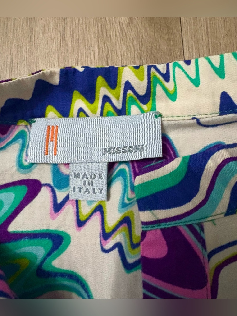Women’s Missoni Abstract Pullover Cotton Shirt - Size 4 - Picture 4 of 11
